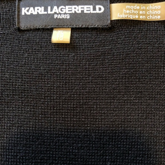 Jacket/Cardigan Karl Largerfeld Faux Leather Cuff Excellent Condition - Picture 4 of 11